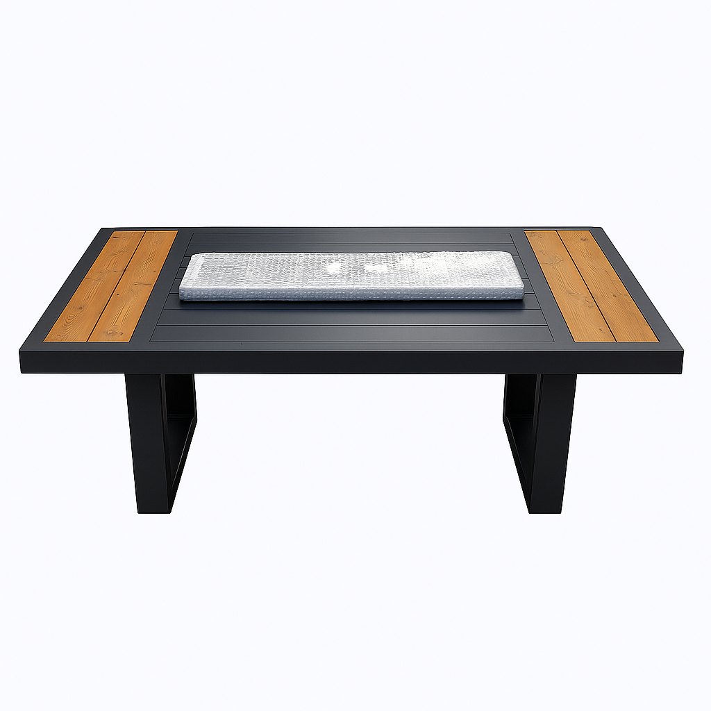 میز آتشدان آلومینیومی مدل مرلین - آلومینیوم ساده