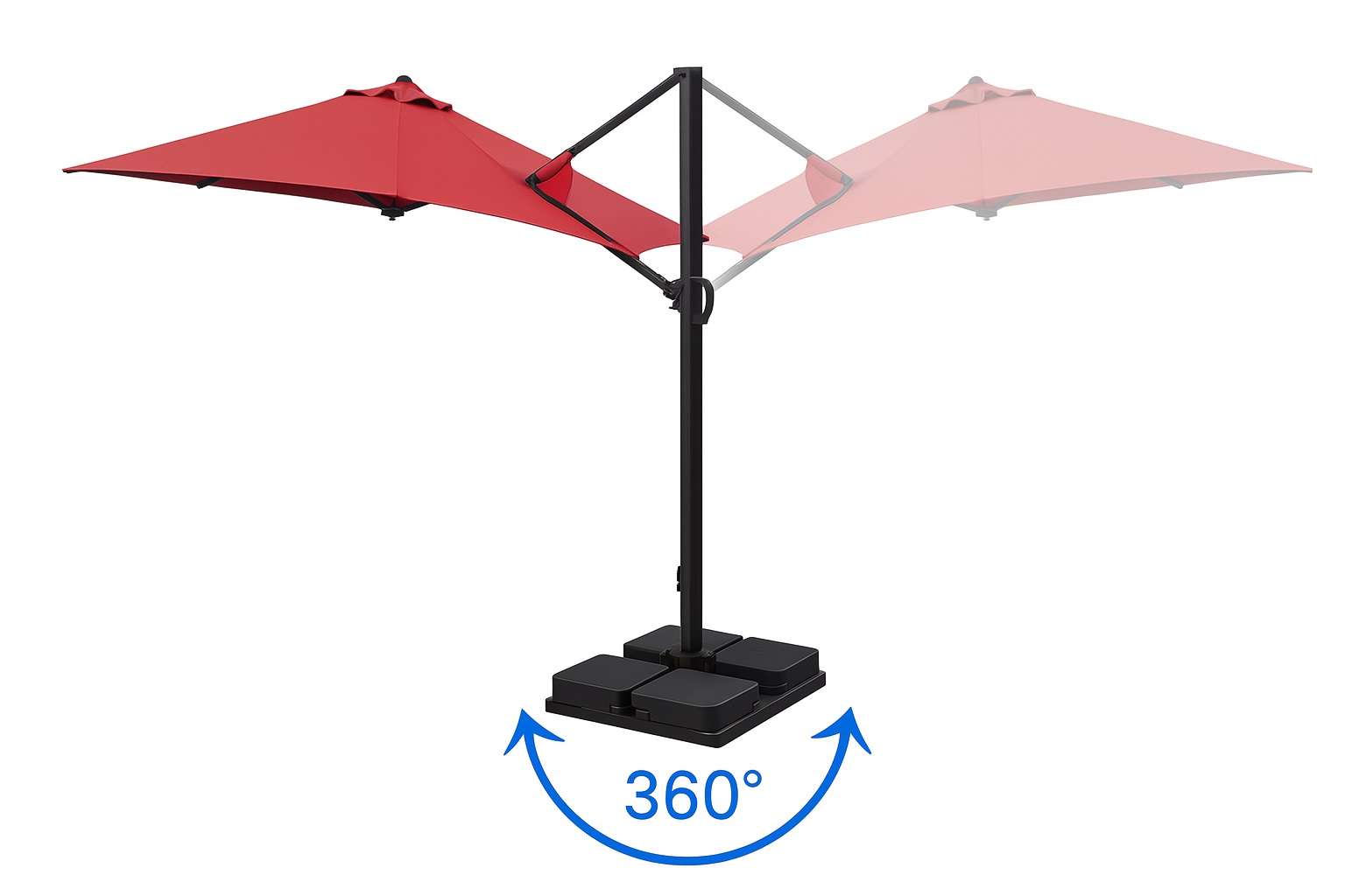 چتر پایه دار لوتوس - پارچه نانو آبگریز طوسی - تصویر 5 چتر پایه دار لوتوس - پارچه نانو آبگریز طوسی - تصویر 5