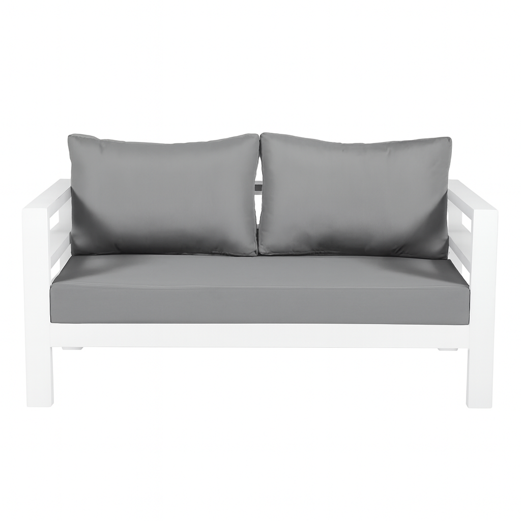 مبلمان باغی فضای باز آهنی  2 نفره آرام - پارچه نانو آبگریز طوسی - تصویر 2