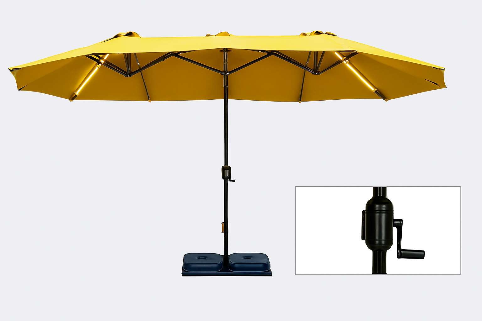 چتر پایه دار آرسایا - پارچه نانو آبگریز طوسی - تصویر 3