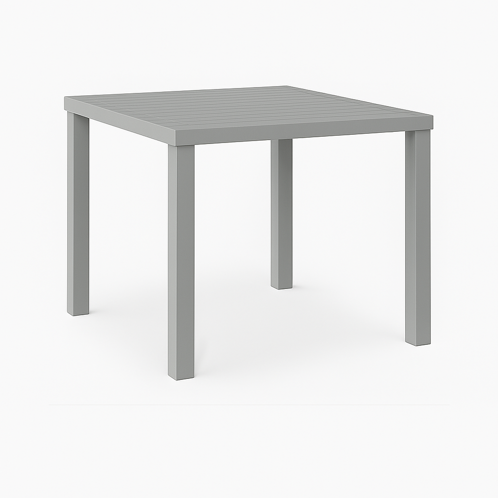 میز نهار خوری چهار نفره آلومینیومی - طوسی گرافیتی - تصویر 3 میز نهار خوری چهار نفره آلومینیومی - طوسی گرافیتی - تصویر 3