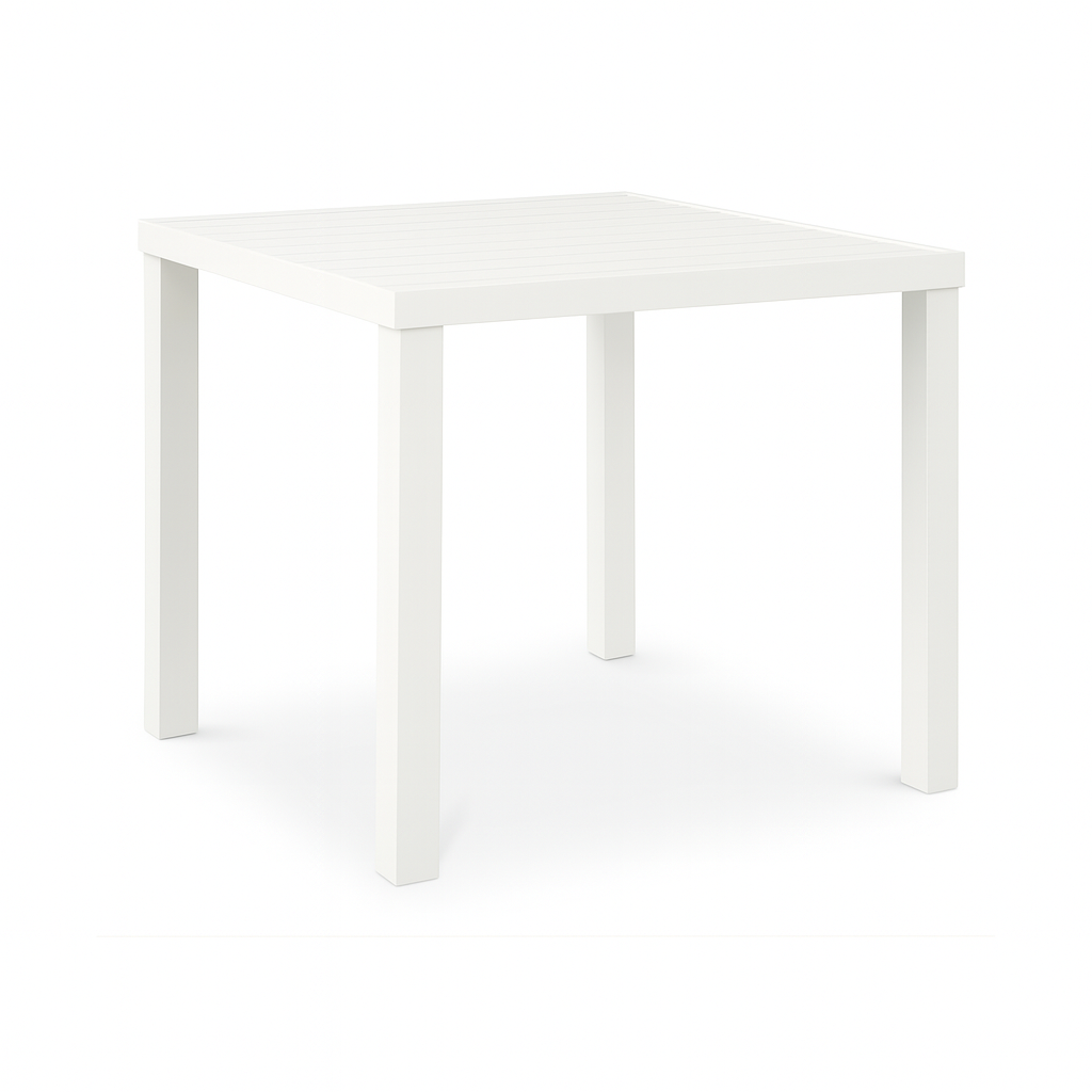 میز نهار خوری چهار نفره آلومینیومی - طوسی گرافیتی - تصویر 2 میز نهار خوری چهار نفره آلومینیومی - طوسی گرافیتی - تصویر 2